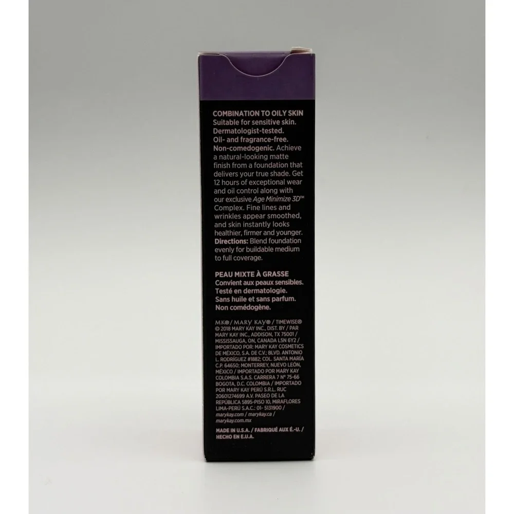 Mary Kay TimeWise Matte 3D Foundation Combination To Oily Skin Bronze W 130 New